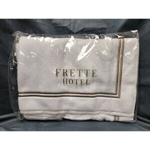 Frette Hotel Classic Bath Mat 20 in x 35 in White Sepia 100% Cotton NEW!